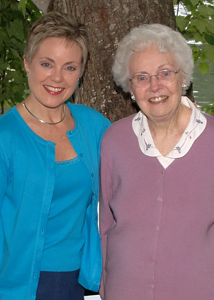 Mary Donnelly, dementia consultant and educator, with her mother